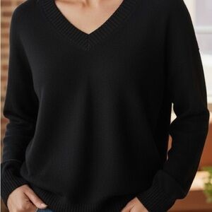 Men's Black V-Neck Sweater